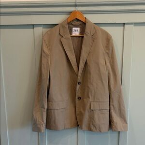 Zara Classic Tan Blazer – 70% Cotton/30% Nylon • Men’s 44
